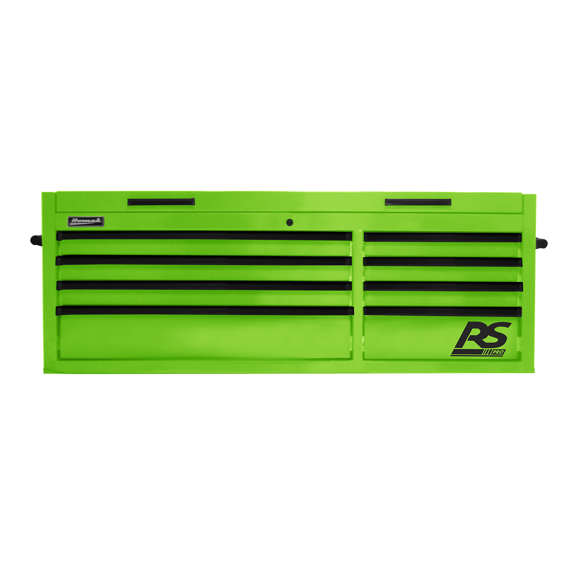 Homak RS Pro, 54in. RS PRO 8 DWR TOP CHEST WITH OUTLET-LIME GREEN, Width 54 in, Height 21.375 in, Color Green, Model# LG02065800